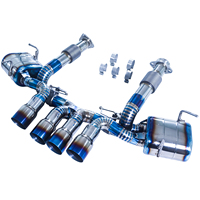 Tuyau d'échappement de luxe GFC pour Chevrolet Corvette C8 ZR1 5.5L en alliage de titane poli miroir, silencieux à soupapes variables 1.5mm
