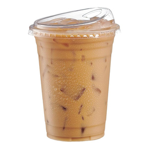 Wholesale Custom Logo Clear PET Disposable Single Wall 90mm Cold Drink Boba Bubble Tea <b>Plastic</b> <b>Cups</b> with Flat/Dome Lids - Product Image 2