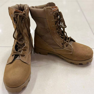 Bottes tactiques montantes en daim marron coyote HPB910 pour hommes, à lacets, durables, toutes saisons, pour l'entraînement en extérieur, Chine - Product Image 1