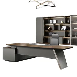 מכירה חמה מודרני Mdf ציור L בצורת בוס מנכ""ל מנהל שולחן מנהלים שולחן משרדי מעץ לריהוט משרדי