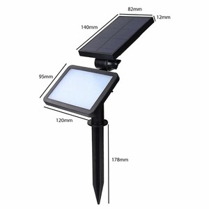 Nouveau projecteur <span class=keywords><strong>solaire</strong></span> LED d'extérieur 2025, 48 LED blanc chaud/blanc froid/vert, IP65, lampes murales solaires pour paysage, patio, cour - Product Image 2