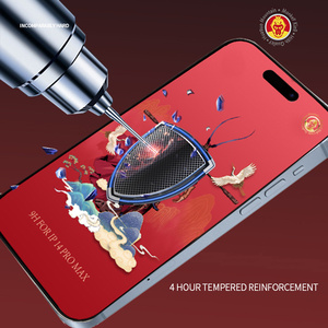 Protection d'écran en verre trempé HD transparent 9H pour <span class=keywords><strong>iPhone</strong></span> 17 Pro Max/16/15 Pro <span class=keywords><strong>avec</strong></span> bords incurvés – Accessoires pour téléphone - Product Image 6