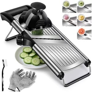 2026 High Quality All in One Adjustable Manual Vegetable Mandoline Slicer Stainless Steel Slicer - Product Image 2