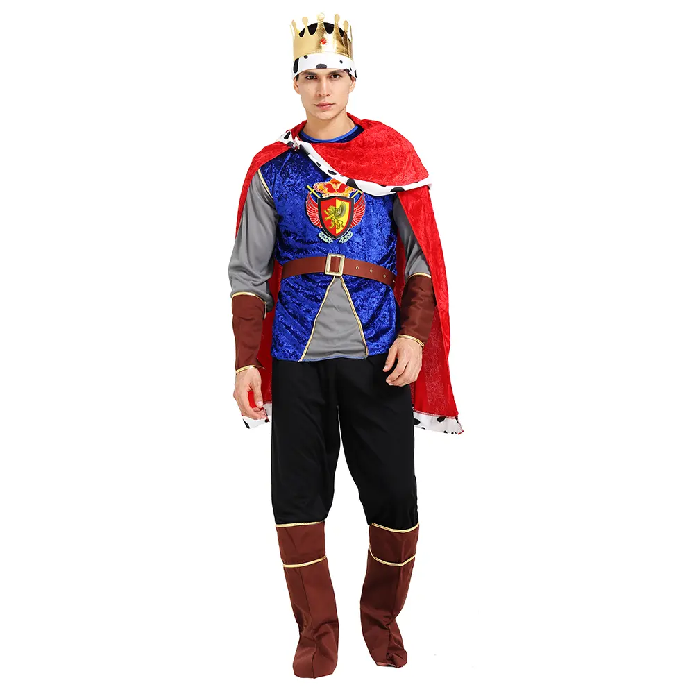 Adulto rey corona y bata conjunto Halloween carnaval fiesta disfraces rey disfraz Cosplay Príncipe disfraces