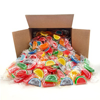 Factory Direct Sale Custom Personal Label Halal Fruit Flavor Sugar Coated Slice Jelly Gummy Candy Sweet