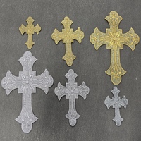 ZSY Diy Performance Patchs décoratifs thermocollants en dentelle florale brodée, appliques or et argent, pour costumes traditionnels européens