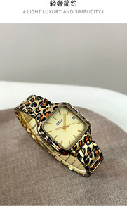 Reloj de Mujer Elegante con Estilo de Leopardo, Reloj de Cuarzo con Correa de Acero de Moda - Product Image 6
