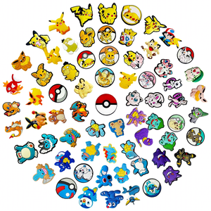 Breloques de chaussures Pokémon, accessoires perforés pour pantoufles, embellissements DIY, clips et boucles de chaussures en PVC souple, thème dessin animé et anime - Product Image 2