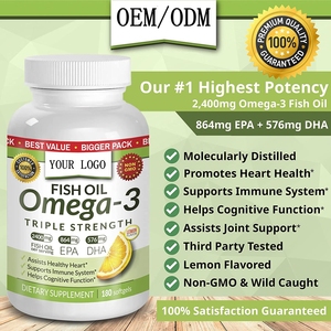 Oem nhãn hiệu riêng Omega-3 dầu cá viên nang 60 viên nang Softgels Hỗ trợ hệ thống miễn dịch hương vị Chanh Nguyên dầu cá Softgel bổ sung - Product Image 4