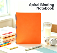 Carnet à spirale en papier kraft avec logo personnalisé, carnet de notes écologique imprimé, bloc-notes bon marché pour l'école, A4, 100 feuilles