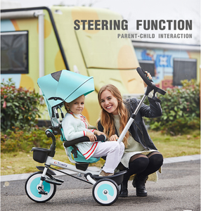 Trimily T3084 en 1 tricycle multifonctionnel rotatif et pliable pour enfants tricycle pour enfants <span class=keywords><strong>poussette</strong></span> tricycle pour enfants avec auvent et barre de poussée - Product Image 5