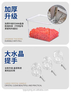 Boîte de rangement alimentaire <span class=keywords><strong>vide</strong></span> transparente personnalisée GY, boîte en plastique avec couvercle hermétique 9L sans BPA pour confiserie, mariage - Product Image 4