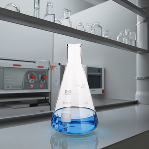 Matraz Cónico Triangular de Vidrio Borosilicato Transparente de 2000 ml con Deflectores, Matraz de <span class=keywords><strong>Erlenmeyer</strong></span> con Triple Flauta - Product Image 3