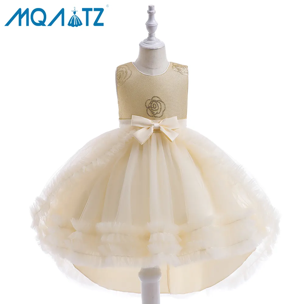 MQATZ New Frock Puffy White Boutique Mode Kinder Ballkleid Elegante Kinder Mädchen Kleid T5390