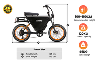 Bicicleta Eléctrica Coswheel GT20 de Fábrica, Disponible en UE, EE. UU. y Reino Unido, Bicicleta Eléctrica Urbana con Llantas Gruesas de 20 Pulgadas