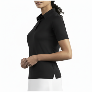 Design personnalisé Chemises de golf pour femmes avec col et T-shirt polo Offre Spéciale pour femmes Coton de haute qualitéNouvelle couleur unie de haute qualité - Product Image 1