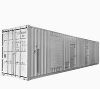 Groupe électrogène diesel silencieux conteneurisé ISO standard de 40 pieds, 200KW-2000KW, pour centre de données, hôpital, avec bruit ultra faible de 75 dB, prêt à l'emploi