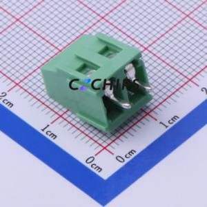 DB128L-5.08-2P-GN-P Screw Terminal Block Through hole Component (THT),P=5.08mm Connector 1x2P 5.08mm Green Through Hole - Product Image 2