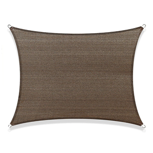 Voile d'ombrage <span class=keywords><strong>triangulaire</strong></span> en tissu HDPE marron pour extérieur, 4x4x4m, pour voiture - Product Image 4