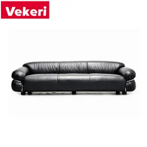 Nordic Contracted Style Multi Sitz Kombination Stoff Kunst mehrfarbig optional ein Stück reine Haut Metall Linie Sofa