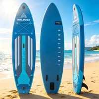 InflaToGo Direct Supply Tabla de SUP Inflable Ecológica de PVC de 10'6" para Niños con Kits de Reparación