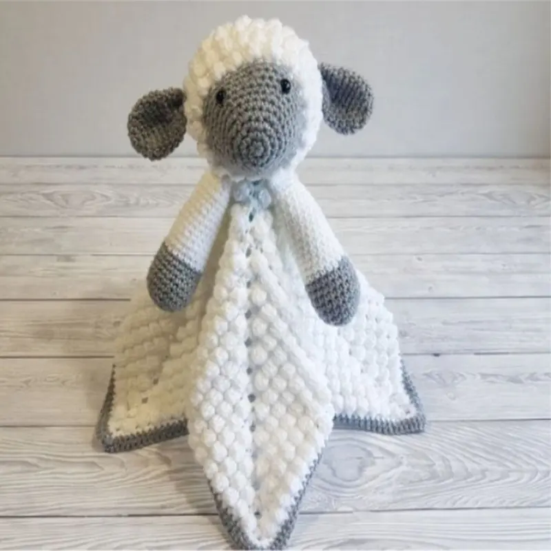 ทารก Amigurumi โครเชต์ถักผ้าฝ้ายสัตว์ Swaddle Baby Comforter ผ้าห่มรักษาความปลอดภัย