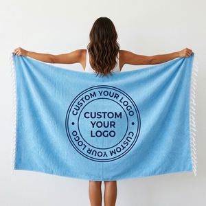 Serviette de plage et de sport 100% coton 400 g/m² 30x60 pouces, séchage rapide, compacte, légère, pour la salle de sport et la piscine, logo personnalisé, vente en gros - Product Image 1