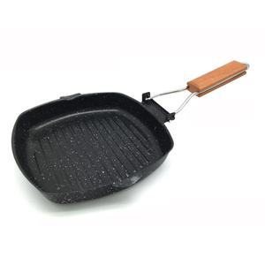 Poêle à frire antiadhésive <span class=keywords><strong>de</strong></span> qualité alimentaire à 2 couches <span class=keywords><strong>pour</strong></span> steak <span class=keywords><strong>de</strong></span> <span class=keywords><strong>boeuf</strong></span>, poêle à griller carrée et plate <span class=keywords><strong>pour</strong></span> barbecue en plein air - Product Image 1