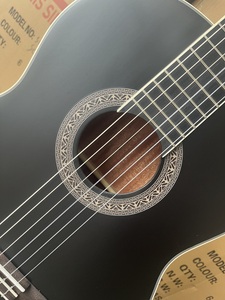 Aiersi cuerpo completo <span class=keywords><strong>precio</strong></span> barato acabado mate <span class=keywords><strong>guitarra</strong></span> clásica de caoba con color negro - Product Image 4