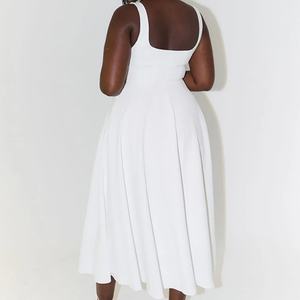 Vestidos Midi Ajustados con Tirantes de Color Sólido, Sencillos y Sexys, Nueva Colección de Verano, Personalizados OEM - Product Image 4