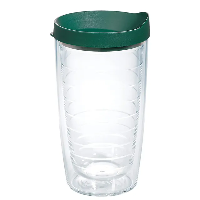 Transparent color with colorful lip,16 OZ Double wall Plastic tumbler, , Use in daily life and beverage cup