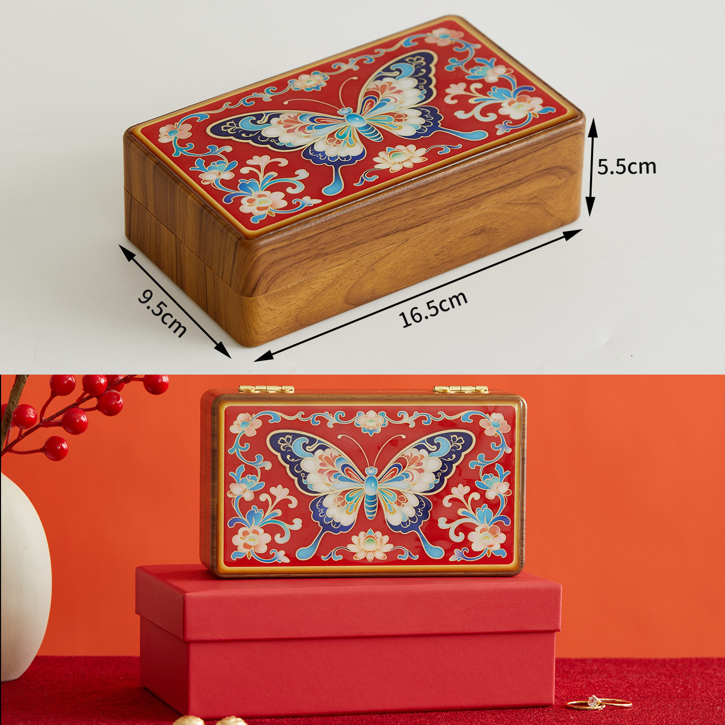 [Design papillon] Boîte à bijoux de style chinois