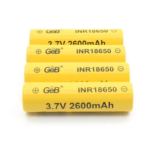GEB spedizione gratuita batteria al litio 18650 a bassa temperatura personalizzata-20 gradi ultra lunga 4000 + ciclo di vita 2600mah 3.7v 18650 cell