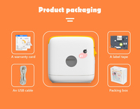 Printer Label Portabel Mini Saku Genggam untuk Stiker Barcode Thermal Pembuat Label Nama dengan Baterai 1200mAh