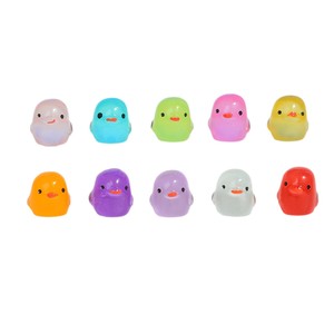 Figura de pollito de resina transparente Lanshuo, brilla en la oscuridad, muñeco de dibujos animados, decoración de escritorio, accesorios de joyería DIY - Product Image 5