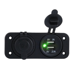 Welfnobl 12V kép USB xe Thuốc lá nhẹ hơn ổ cắm điện 3.1A USB Adapter sạc + không thấm nước Ổ cắm điện - Product Image 5