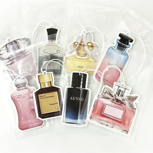 Ambientador de Perfume de coche personalizado perchas de tableta de aromaterapia tarjetas de aroma automotriz colgante diferentes formas patrón de logotipo - Product Image 3