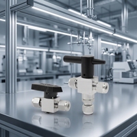 Vanne à boisseau sphérique haute pression 3000PSIG en acier inoxydable 2 voies 3 voies pour instrumentation OEM, pétrole, gaz, produits chimiques, semi-conducteurs
