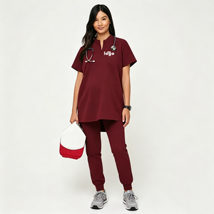 Tenues d'hôpital personnalisées avec logo pour femmes enceintes : Blouses et pantalons d'allaitement, ensembles d'uniformes médicaux en gros - Product Image 1