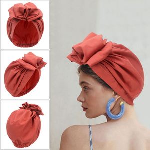 Turbans à la mode pour femmes, foulards pour cheveux, chapeaux, bonnets plissés tendance, bonnets pré-noués avec nœud floral - Product Image 3