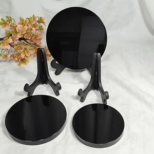 Obsidienne naturelle en gros, polie miroir magique, pour la méditation à domicile, le Feng Shui, l'autel Wicca, cadeau d'Halloween, collection de cristaux - Product Image 5