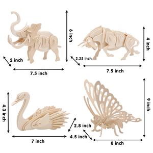 Đồ Thủ Công Hình Động Vật Bằng Gỗ Cho Trẻ Em Bán Chạy Đồ Thủ Công Và Nghệ Thuật Cho Trẻ Em - Product Image 4
