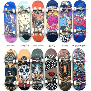 Mini Skateboard Professionnel 28mm en Bois avec Roues à Roulements Double Rocker pour Adolescents - Product Image 1