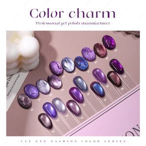 JTING Esmalte de Uñas en Gel Ojo de Gato Morado con 10 Colores, Esmalte Magnético Ojo de Gato Morado, Libre de TPO/Hema, OEM ODM, Botella de Esmalte de Uñas en Gel UV - Product Image 4