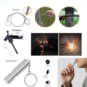 Kit di strumenti di sopravvivenza multifunzione per esterni del produttore attrezzatura da campeggio di emergenza con confezione in borsa - Product Image 4
