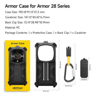 เคสโทรศัพท์มือถือ Ulefone Armor 28 Ultra ทนทาน ผลิตจากวัสดุ PC กันกระแทก ดีไซน์เรียบง่าย พร้อมคลิปหนีบเข็มขัดและคาราไบเนอร์ - Product Image 6