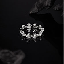 แหวนเพชรโมอิสซาไนต์ทรงกลมแบบ Eternity Band เงินแท้ 925 ชุบโรเดียม ประดับเพชรแบบ Pave Setting สำหรับผู้หญิง สไตล์โรแมนติก เหมาะสำหรับเป็นแหวนหมั้น - Product Image 5