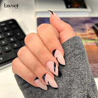 Easywell presse sur les ongles best seller Gel amande personnalisé faux ongles boîte ongles artificiels ongles de luxe presse Ons