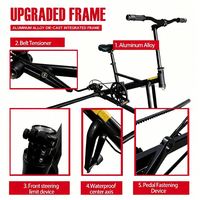 Vélo aquatique gonflable flottant en forme de planche de surf large, avec cadre en aluminium, pliable et rapide, pour lac, de Chine, Lumark, taille personnalisée