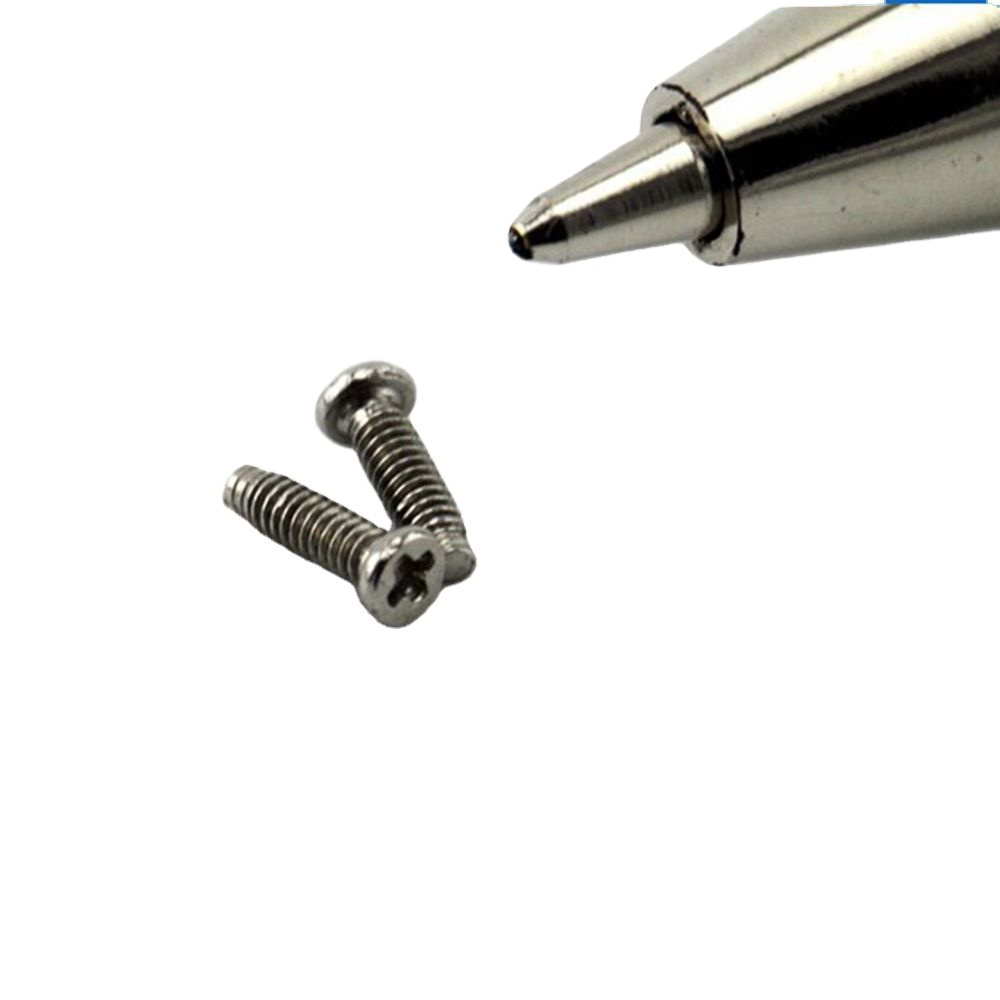 Micro Schroefreparatieset, zelftappende mini-schroeven, voor het repareren van brillen, micro-schroeven, M1.2 M1.4 M2 reserveonderdeel voor computer met schroevendraaier, zilver